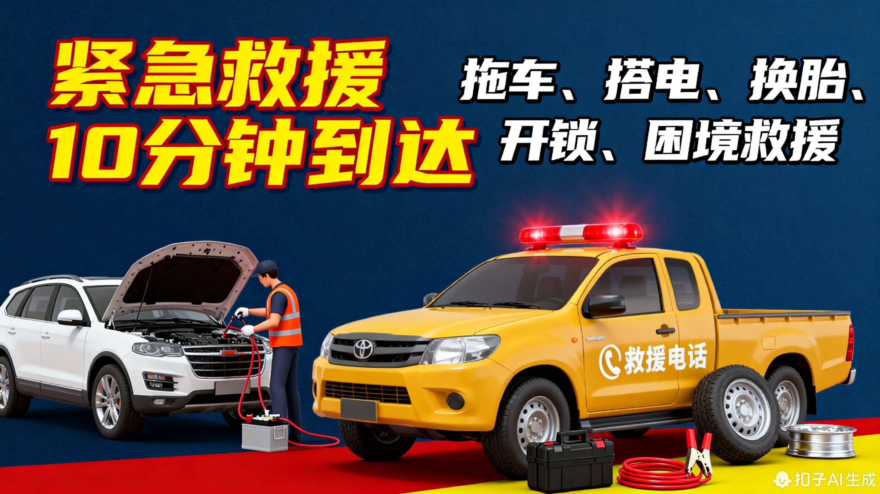 详细阅读:慈溪最新24小时上门汽车搭电救援方法分析(最方便真实的慈溪上门汽车搭电多少钱方法) 慈溪最新24小时上门汽车搭电救援方法分析(最方便真实的慈溪上门汽车搭电多少钱方法)